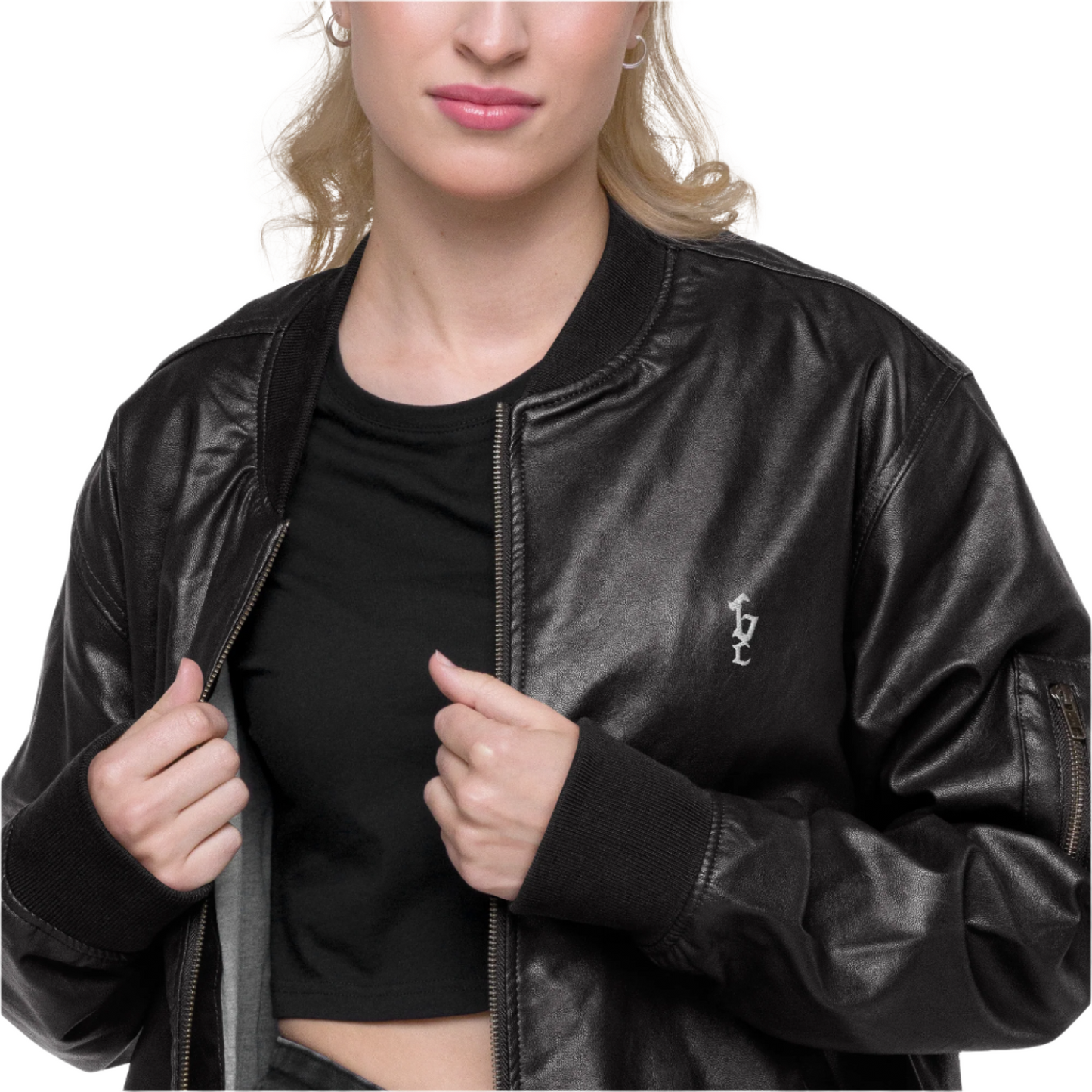 Unisex Leather Bomber Jacket